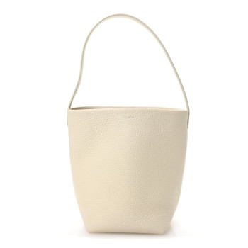 THE ROW Grained Calfskin Small N/S Par Tote Ivory