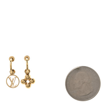 LOUIS VUITTON Brass Blooming Earrings Gold