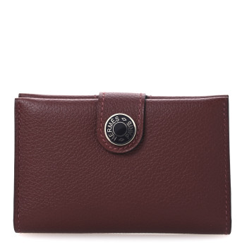 HERMES Evercolor Bi-Color RMS Card Holder Rouge H Rouge Sellier