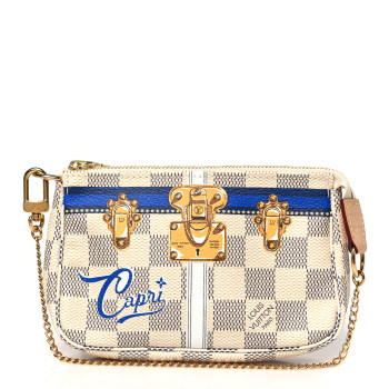 LOUIS VUITTON Damier Azur Summer Trunks Capri Mini Pochette Accessories