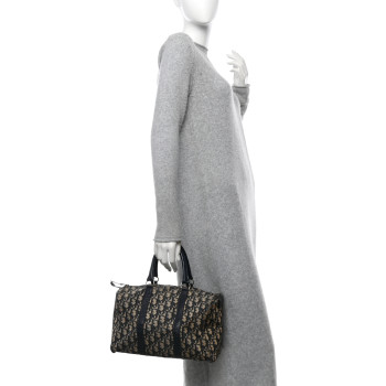 CHRISTIAN DIOR Monogram Boston Navy Blue