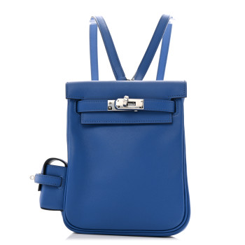 HERMES Swift Kelly Jump Backpack Bleu France
