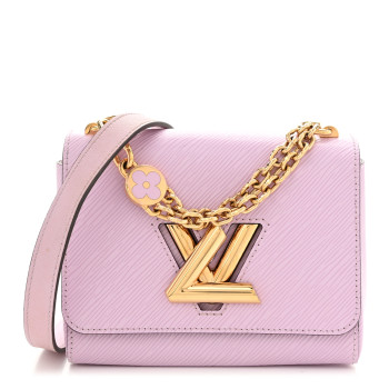 LOUIS VUITTON Epi Twist Monogram Flower Chain Shoulder Bag MM Wisteria Pink Purple LOUIS VUITTON Epi Twist Monogram Flower Chain Shoulder Bag MM Wisteria Pink Purple