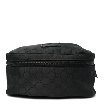 GUCCI Nylon Monogram Fanny Pack Belt Bag Black