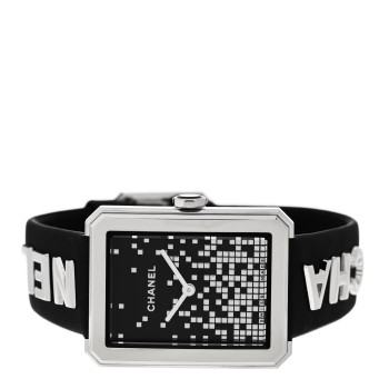 CHANEL Stainless Steel Calfskin 27mm Boy-Friend Wanted de Chanel Quartz Watch Black