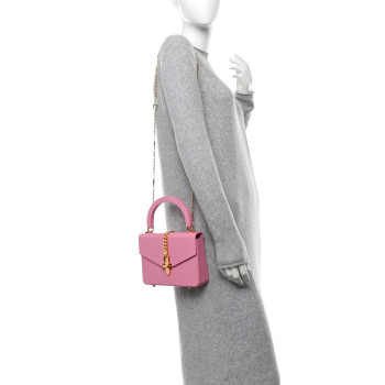 GUCCI Plexiglass Mini Sylvie 1969 Top Handle Bag Pink