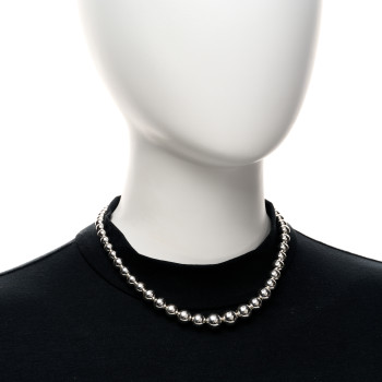 TIFFANY Sterling Silver HardWear Graduated Ball Necklace