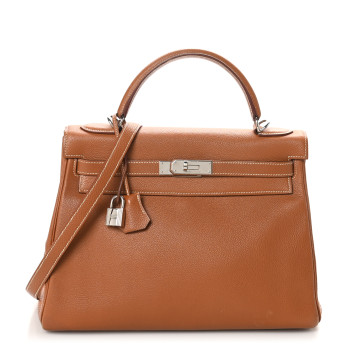 HERMES Courchevel Kelly Retourne 32 Gold