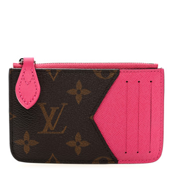 LOUIS VUITTON Monogram Zipped Romy Card Holder Pondichery Pink