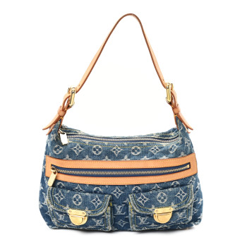 LOUIS VUITTON Monogram Denim Baggy PM Blue