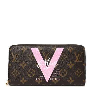 LOUIS VUITTON Monogram Maui V Zippy Wallet Rose Ballerine