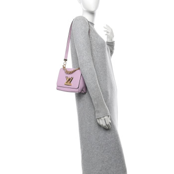 LOUIS VUITTON Epi Twist Monogram Flower Chain Shoulder Bag MM Wisteria Pink Purple LOUIS VUITTON Epi Twist Monogram Flower Chain Shoulder Bag MM Wisteria Pink Purple