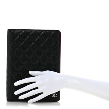 CHANEL Caviar Quilted Large Agenda Cover Black