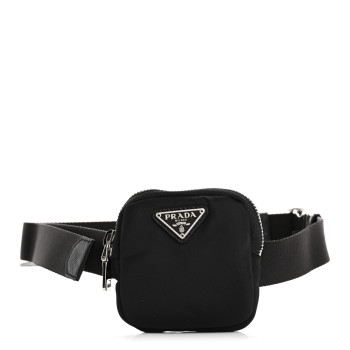 PRADA Re-Nylon Belt With Square Pouch Black