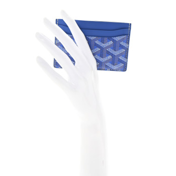 GOYARD Goyardine Saint Sulpice Card Holder Sky Blue