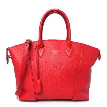 LOUIS VUITTON Veau Cachemire Soft Lockit PM Framboise