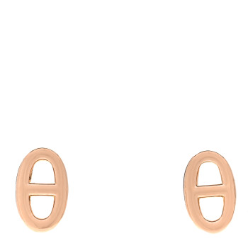 HERMES 18K Rose Gold TPM Farandole Stud Earrings