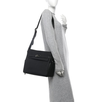 HERMES Togo Kelly Messenger GM Black