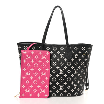 LOUIS VUITTON Empreinte Spring In The City Neverfull MM Black White Pink