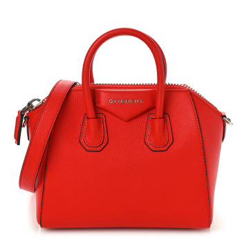 GIVENCHY Sugar Goatskin Mini Antigona Pop Red