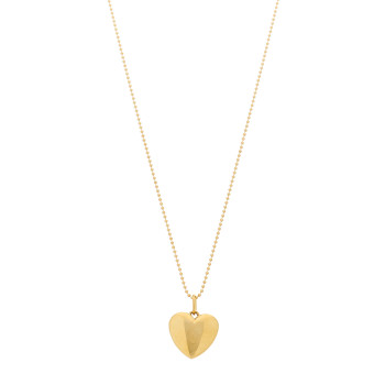 TIFFANY 18K Yellow Gold Heart Locket Pendant Necklace
