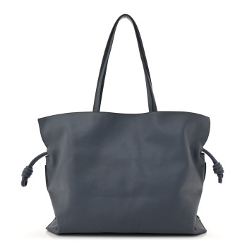 LOEWE Calfskin Flamenco Knot XL Tote Bag Atlantic Blue