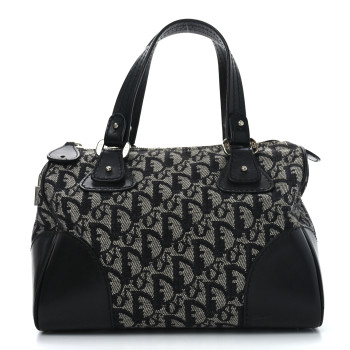 CHRISTIAN DIOR Monogram Boston Navy