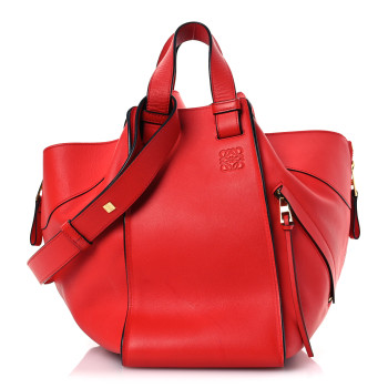 LOEWE Calfskin Medium Hammock Shoulder Bag Scarlet Red