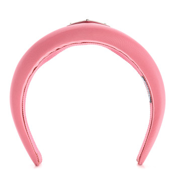 PRADA Re-Nylon Triangle Logo Headband Begonia