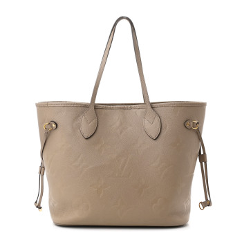 LOUIS VUITTON Empreinte Monogram Giant Neverfull MM Tourterelle