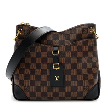 LOUIS VUITTON Damier Ebene Odeon PM Black