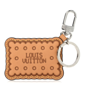 LOUIS VUITTON Monogram Biscuit Key Holder Bag Charm