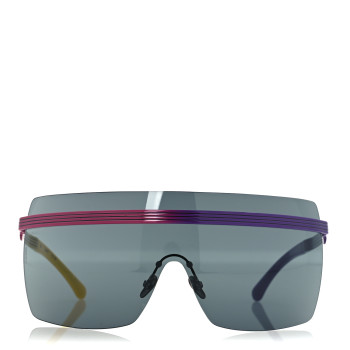 CHANEL Metal Graphic Lines Shield Sunglasses 71586 Purple Pink