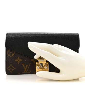 LOUIS VUITTON Monogram Pallas Wallet Black
