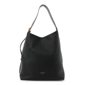 LOUIS VUITTON Grained Calfskin Low Key Hobo MM Black