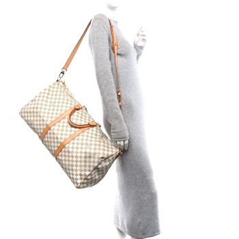 LOUIS VUITTON Damier Azur Keepall Bandouliere 55