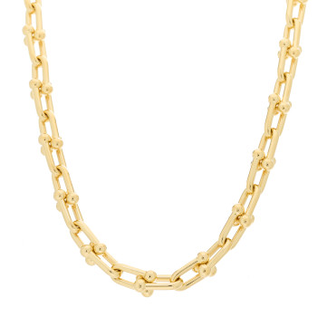 TIFFANY 18K Yellow Gold Medium HardWear Link Necklace