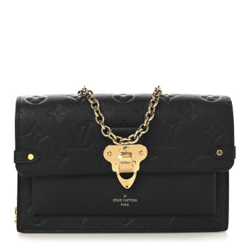 LOUIS VUITTON Empreinte Vavin Chain Wallet Black