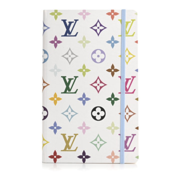 LOUIS VUITTON LV x TM Monogram Multicolor Jane Notebook MM White