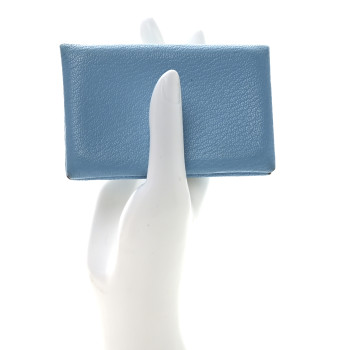 HERMES Chevre Chamkila Calvi Card Case Bleu Du Nord