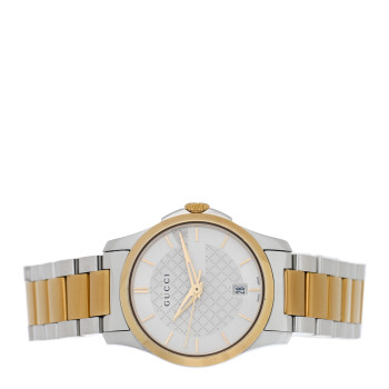 GUCCI Stainless Steel 27mm G-Timeless Two Tone Quartz Watch