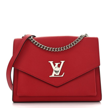 LOUIS VUITTON Soft Calfskin Mylockme Chain Bag BB Rubis LOUIS VUITTON Soft Calfskin Mylockme Chain Bag BB Rubis