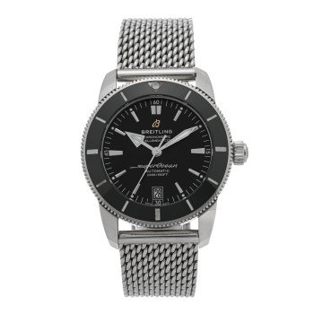 BREITLING Stainless Steel 42mm Superocean Heritage II B20 Automatic Watch Black AB2010