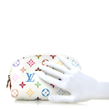LOUIS VUITTON LV X TM Monogram Multicolor Cosmetic Pouch PM White
