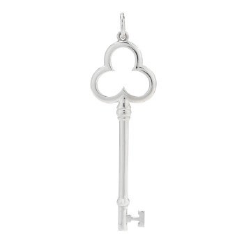 TIFFANY Sterling Silver Large Trefoil Key Pendant