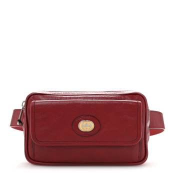 GUCCI Fluffy Calfskin Morpheus Belt Bag 100 40 Red