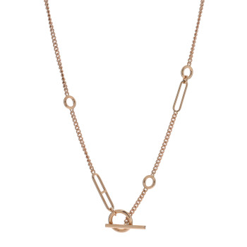 HERMES 18K Rose Gold Echappee Necklace SH