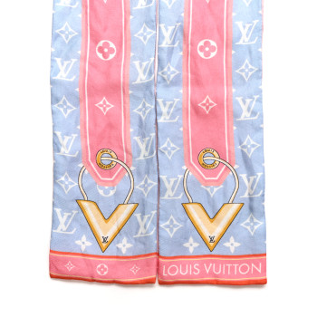 LOUIS VUITTON Silk Monogram Minimalle Bandeau Pink