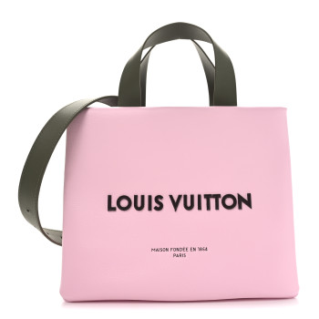 LOUIS VUITTON Cowhide Mini Shopper Tote Pink