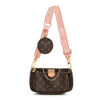 LOUIS VUITTON Monogram Multi Pochette Accessories Rose Clair